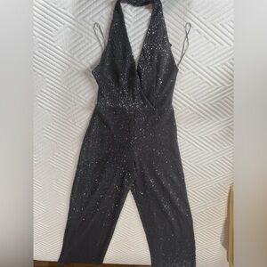 Guess Grey Glitter Jumpsuit